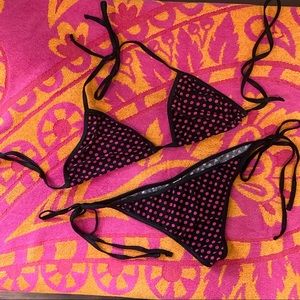 Pink Polka Dot String Bikini